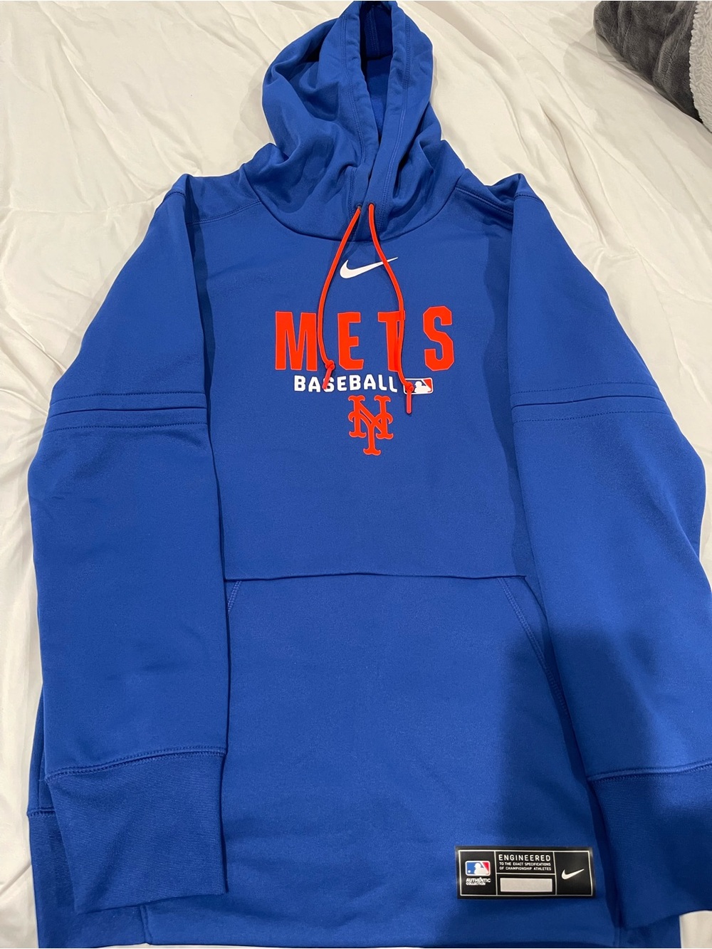 Nike Royal Blue Mets Hoodie with Orange Accents